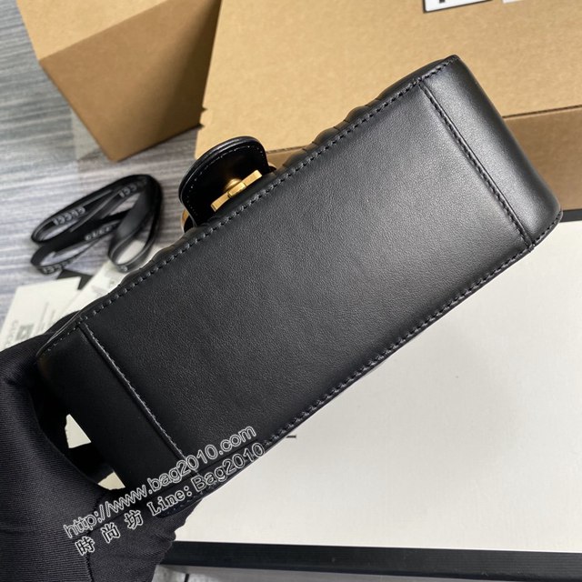 Gucci新款女包 古馳雙G銜縫迷你手提單肩斜挎鏈條包 Gucci原廠皮GG Marmont郵差包系列女包 547260  ydg3127